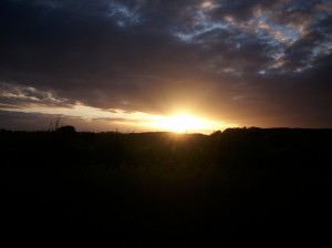 sunset at Banston on the longest day